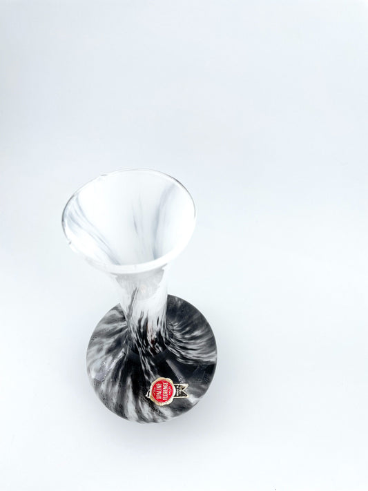 Vintage Opaline Florence Pop Art vase, Italy 1970s, bold monochrome 1970s Italian vase