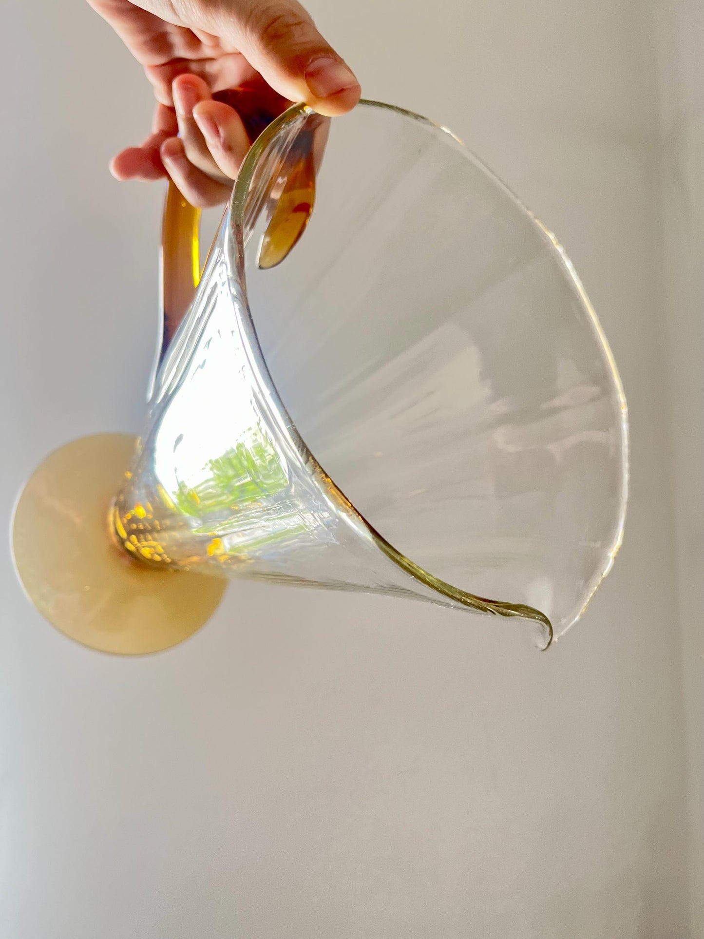 Brocca in vetro Art Déco e 4 bicchieri, Germania, anni '30