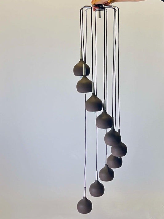 Vintage Hans-Agne Jakobsson Dome Pendant Light for AB Markaryd – 1970s Swedish Design, 10 Shades