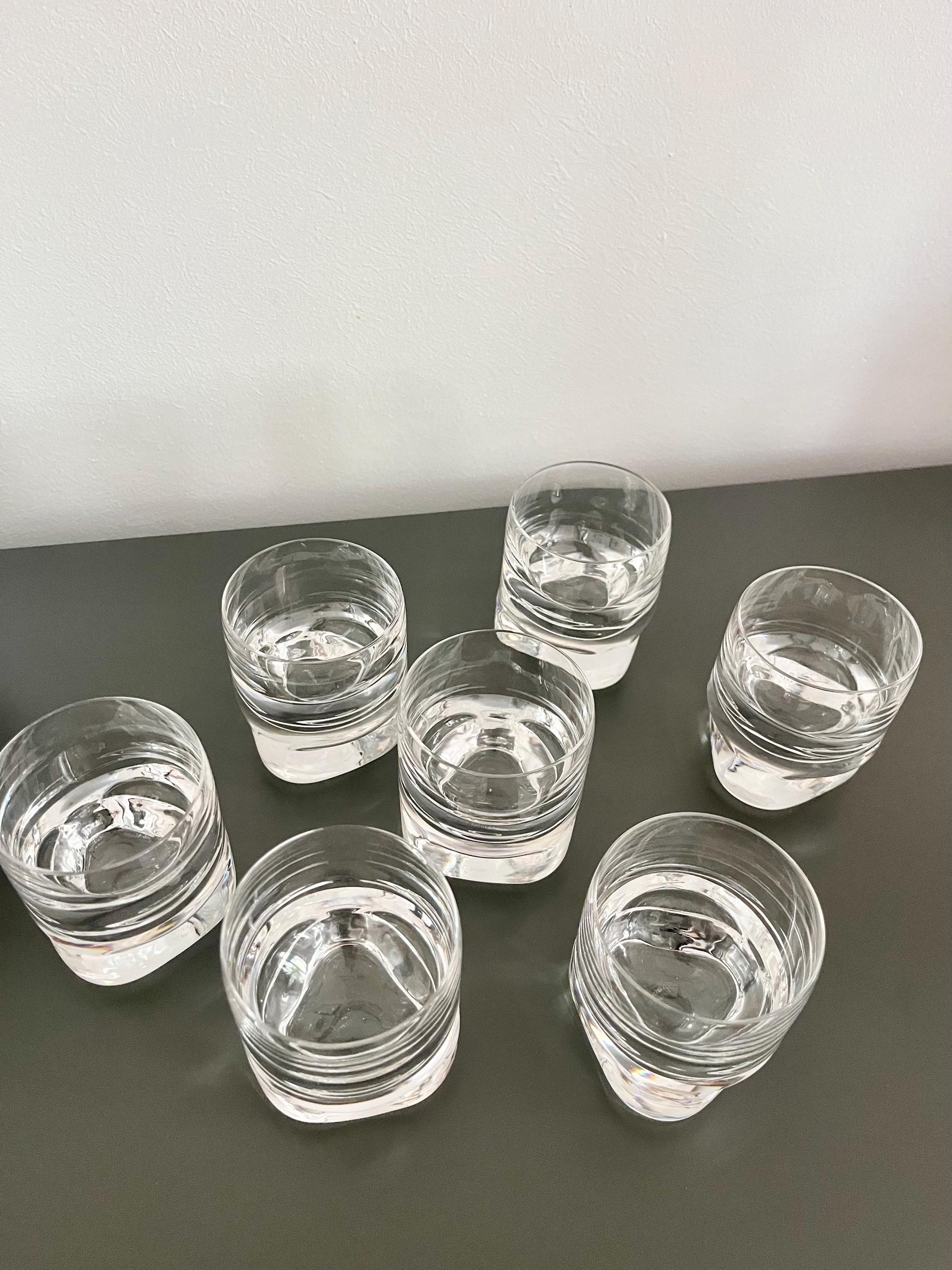 Vintage Pitagora shot glasses by Marco Zanuso for Arnolfo Di Cambio, Italy 1969, Marco Zanuso Arnolfo Di Cambio glasses