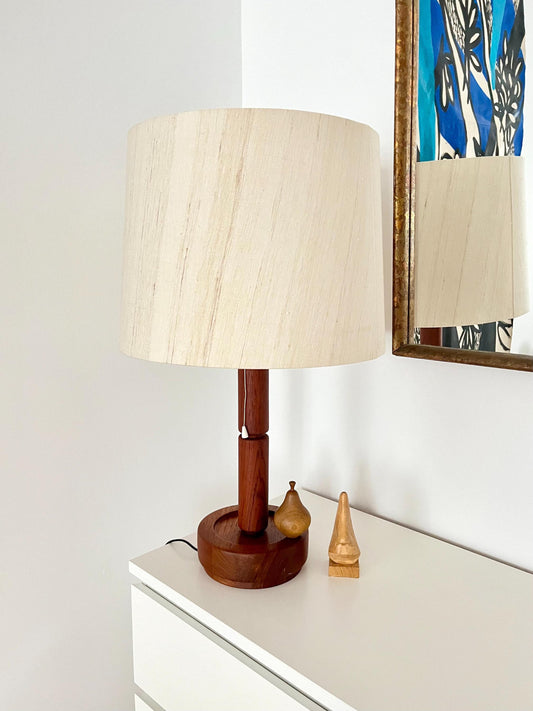 Mid-Century Modern table teak lamp by Domus, Denmark, 1960s
