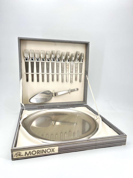 Cutlery Dessert Set by Carl Auböck for Morinox, Italy, 1950s