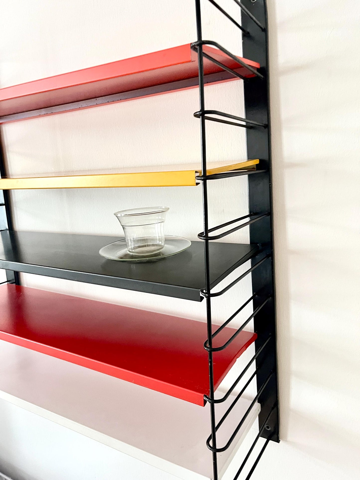 Tomado 'De Stijl' Modular Metal Wall Shelf by Friso Kramer, Netherlands, 1950s