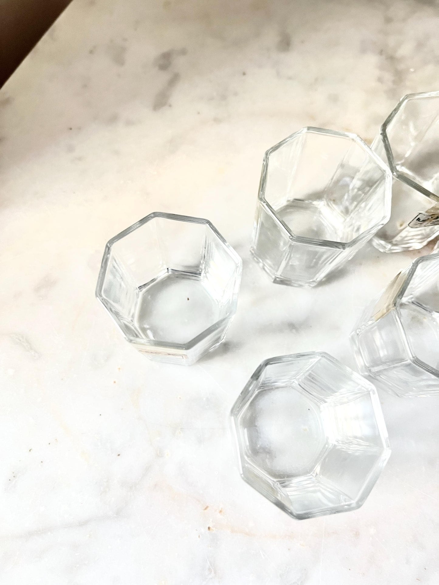 Set of 6 Hexagonal Shot Glasses by Luminarc, France, 1980s