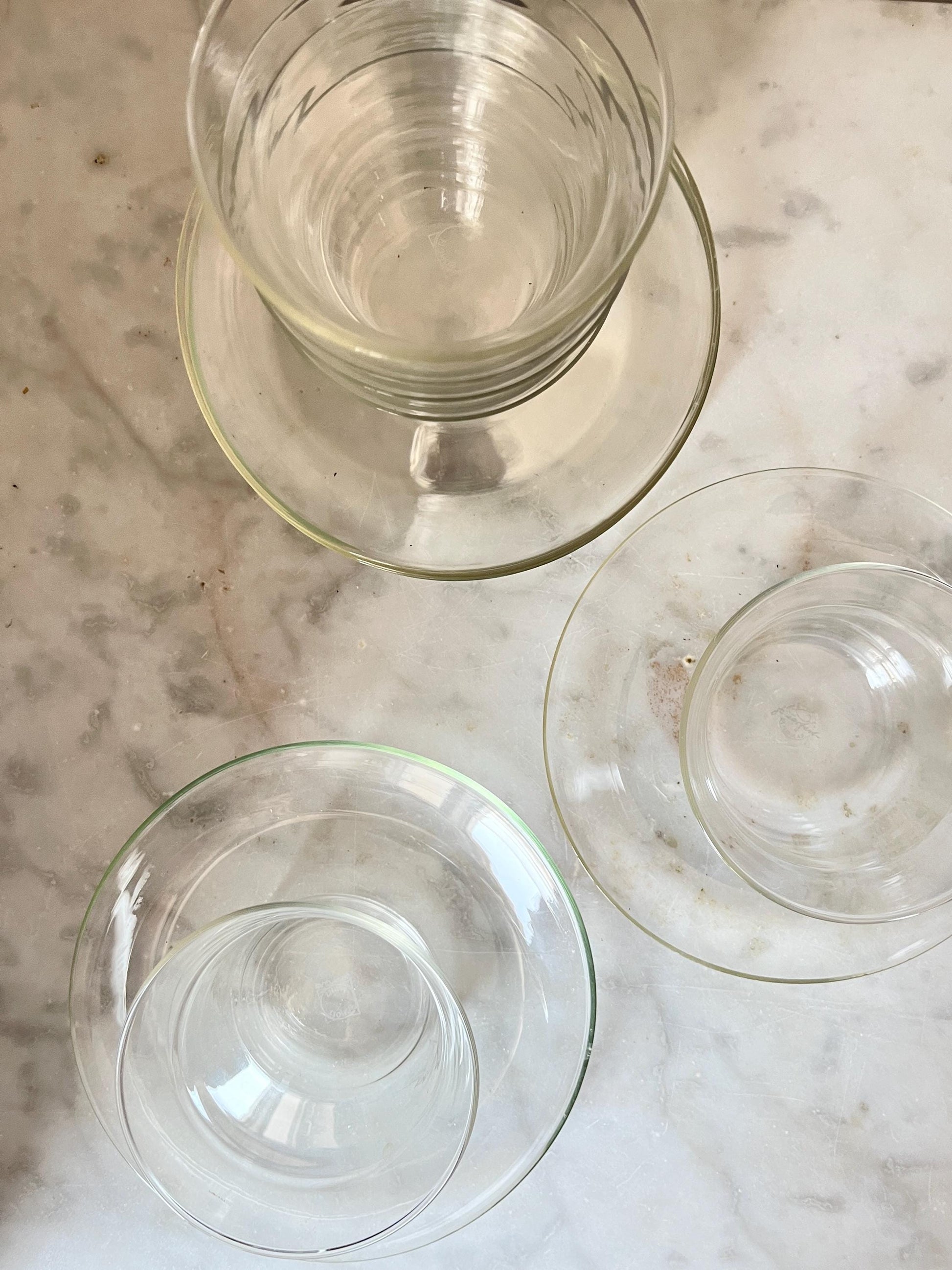 Set of 6 Jena Borosilicate Glass Tea Cups, Schott, GDR, 1960s
