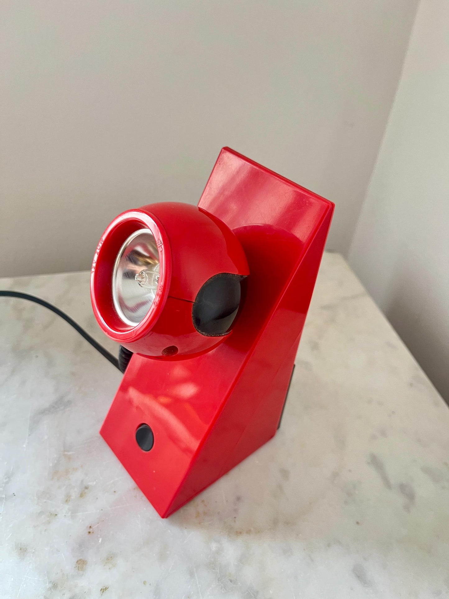 Brilliant Leuchten Space Age Magnetic Table Lamp, Red, Germany, 1980s
