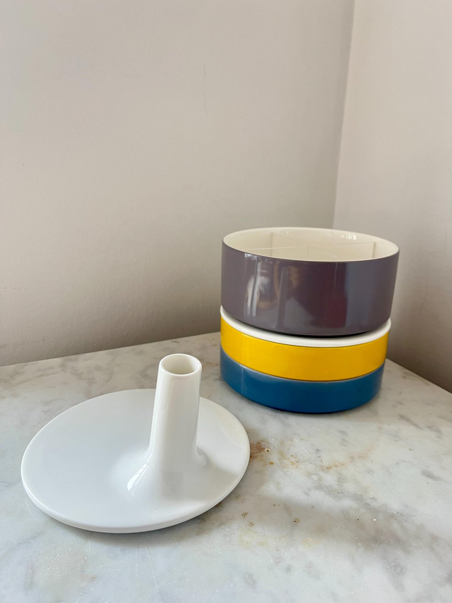 Villeroy & Boch Modular Bathroom Organizer, Ceramic, Germany, 1980s