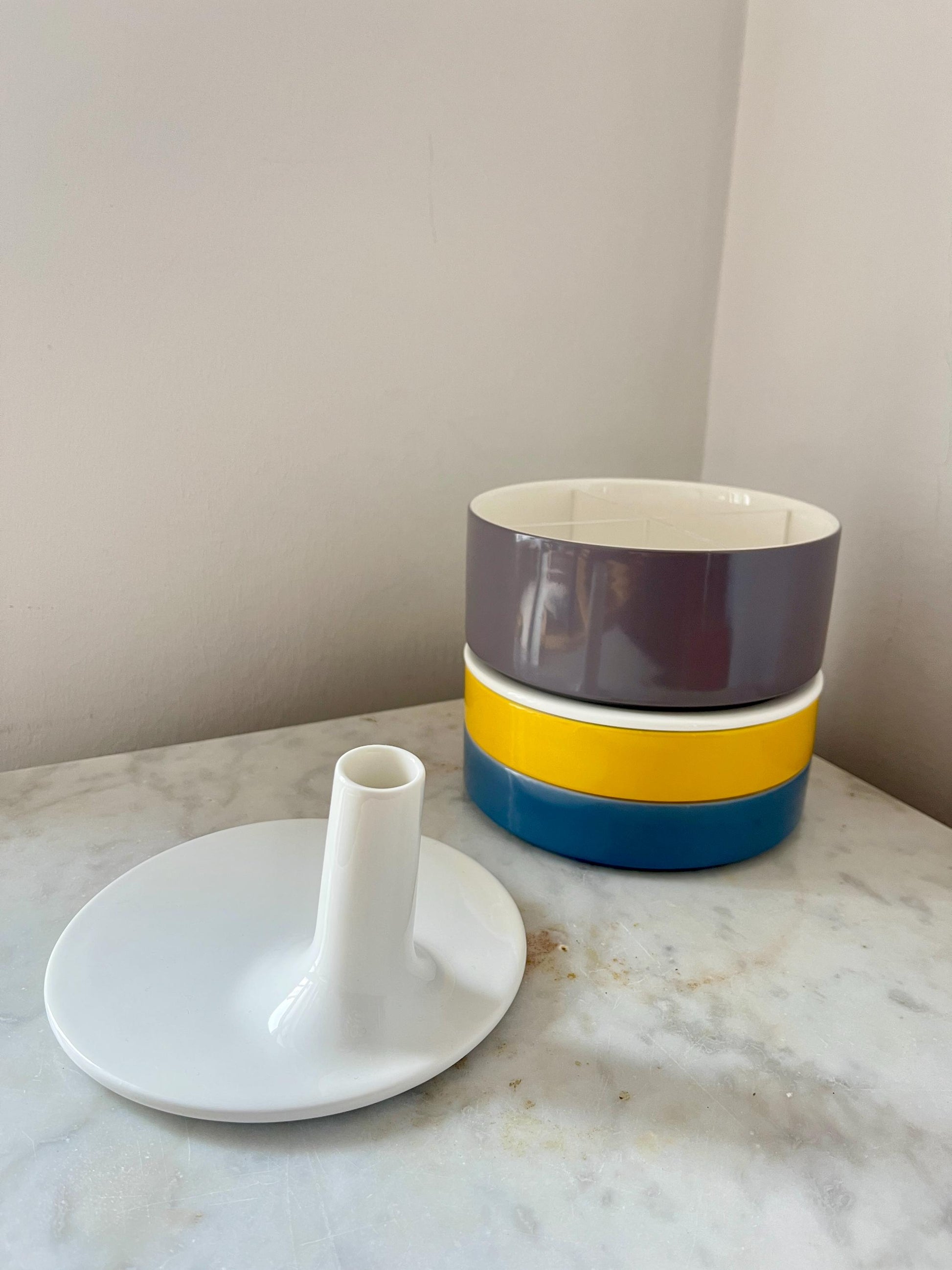 Villeroy & Boch Modular Bathroom Organizer, Ceramic, Germany, 1980s