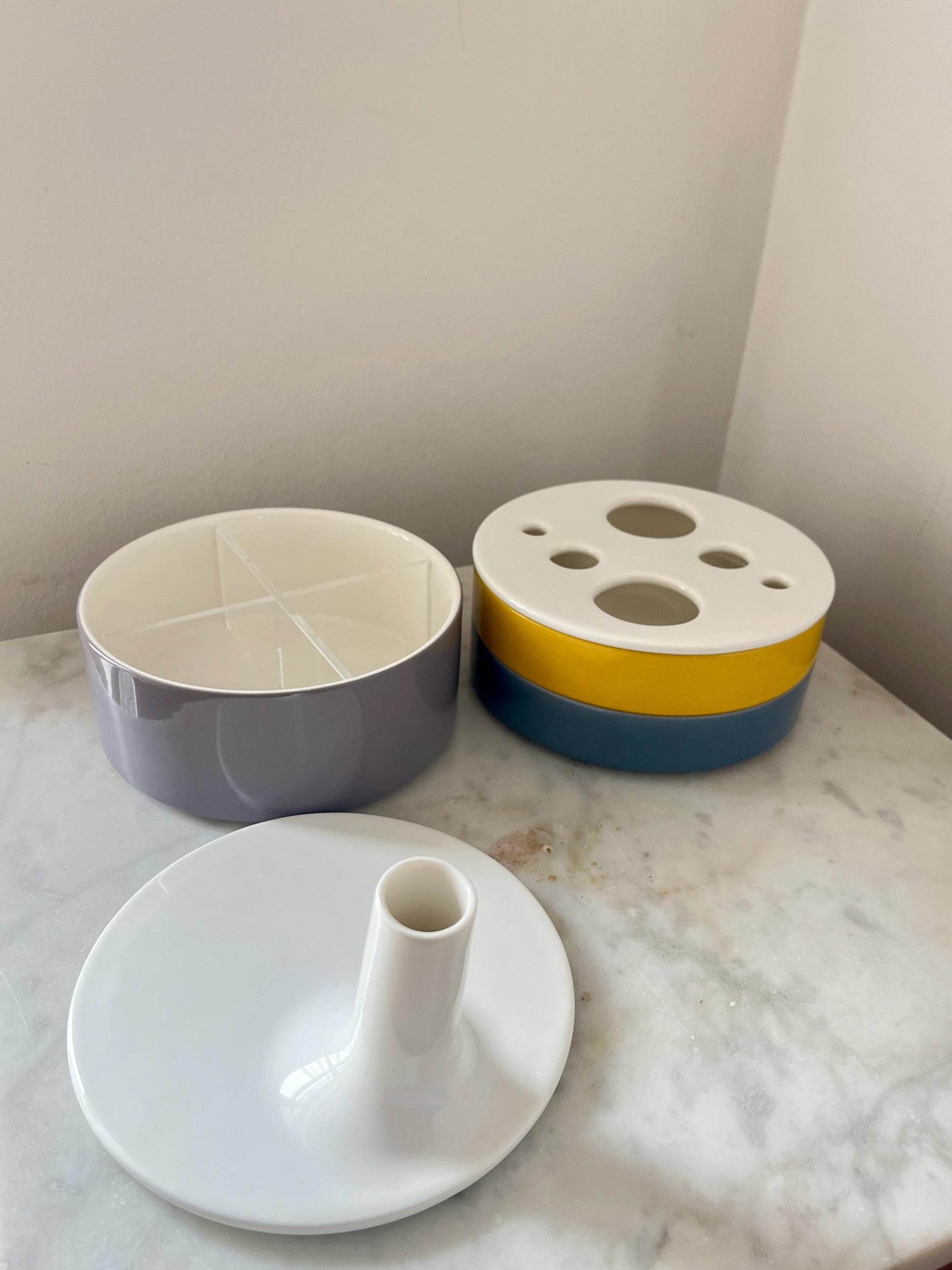 Villeroy & Boch Modular Bathroom Organizer, Ceramic, Germany, 1980s