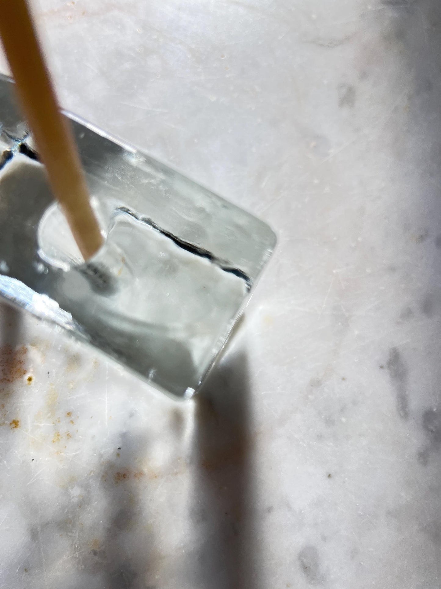 Ice-Block Glass Solifleur Vase, 1960s–70s