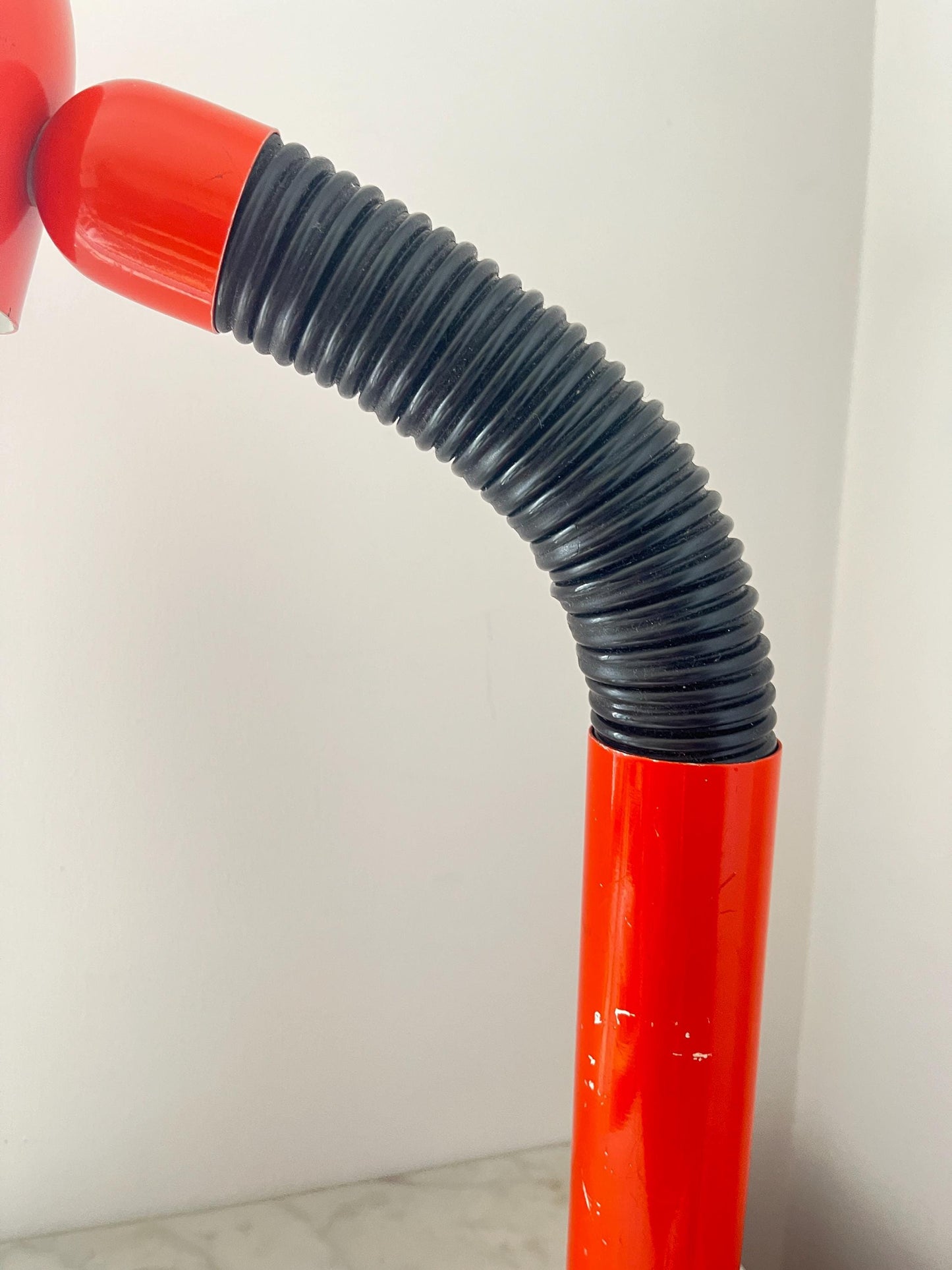 Space Age Orange Gooseneck Table Lamp, 1970s