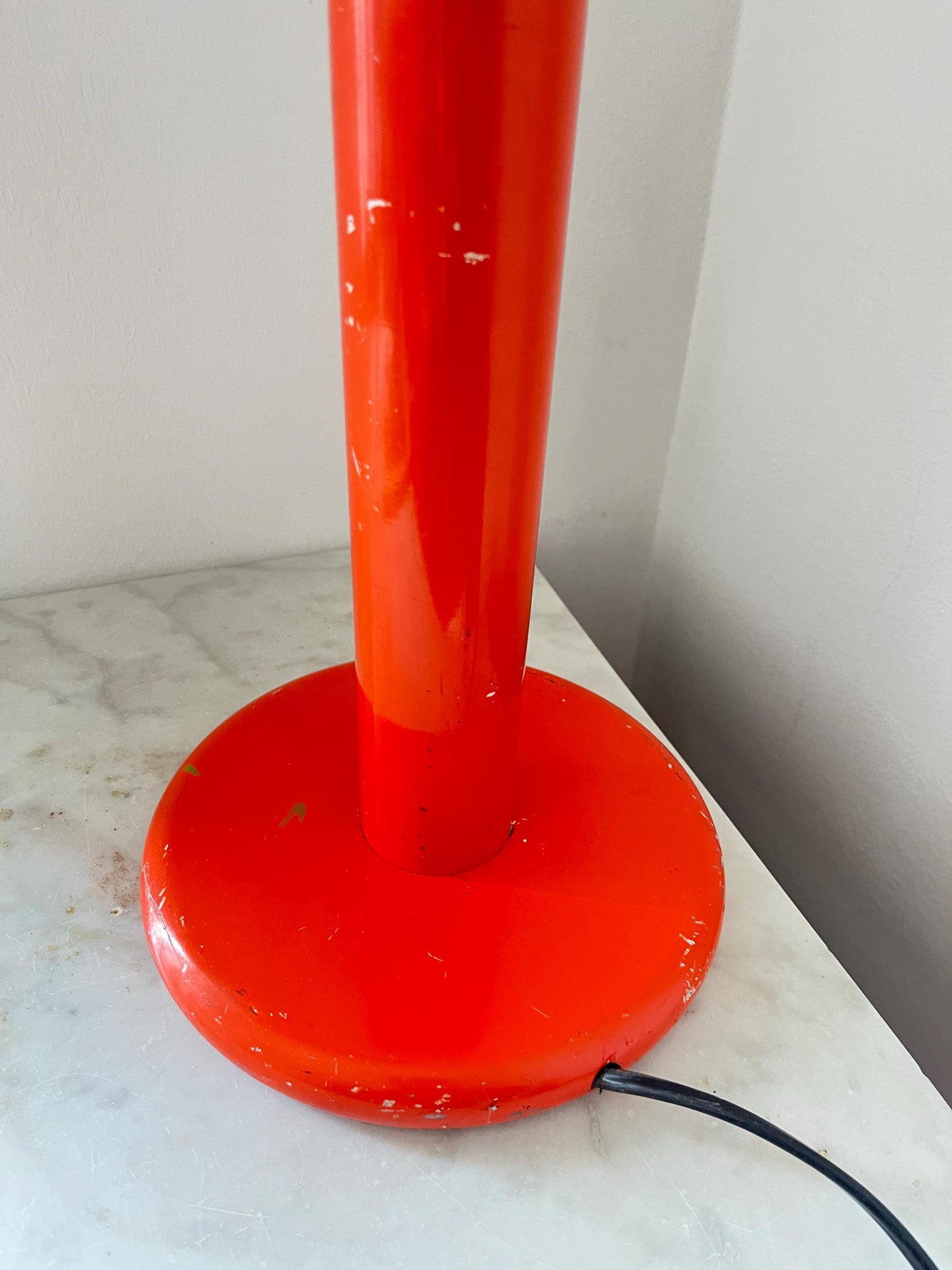 Space Age Orange Gooseneck Table Lamp, 1970s