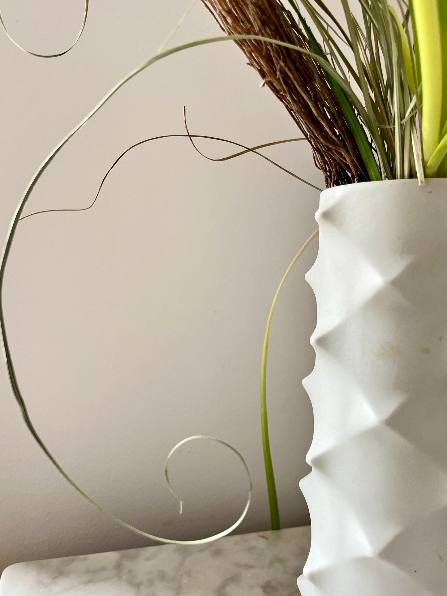 Scherzer 'Spike 501' Op Art Bisque Porcelain Vase, Germany, 1970s