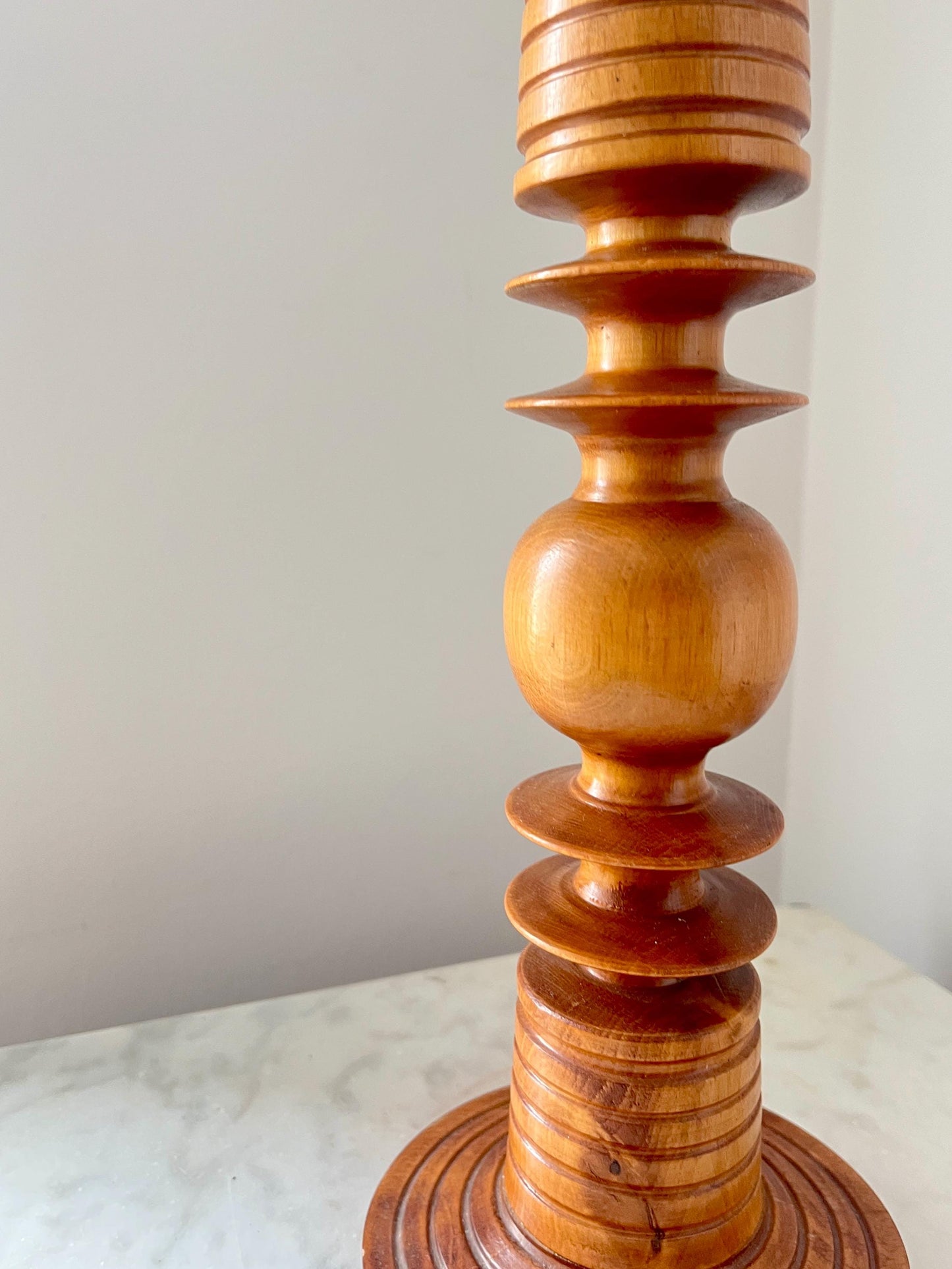 Scandinavian Three-Arm Wooden Candle Holder, Sweden, 1960s
