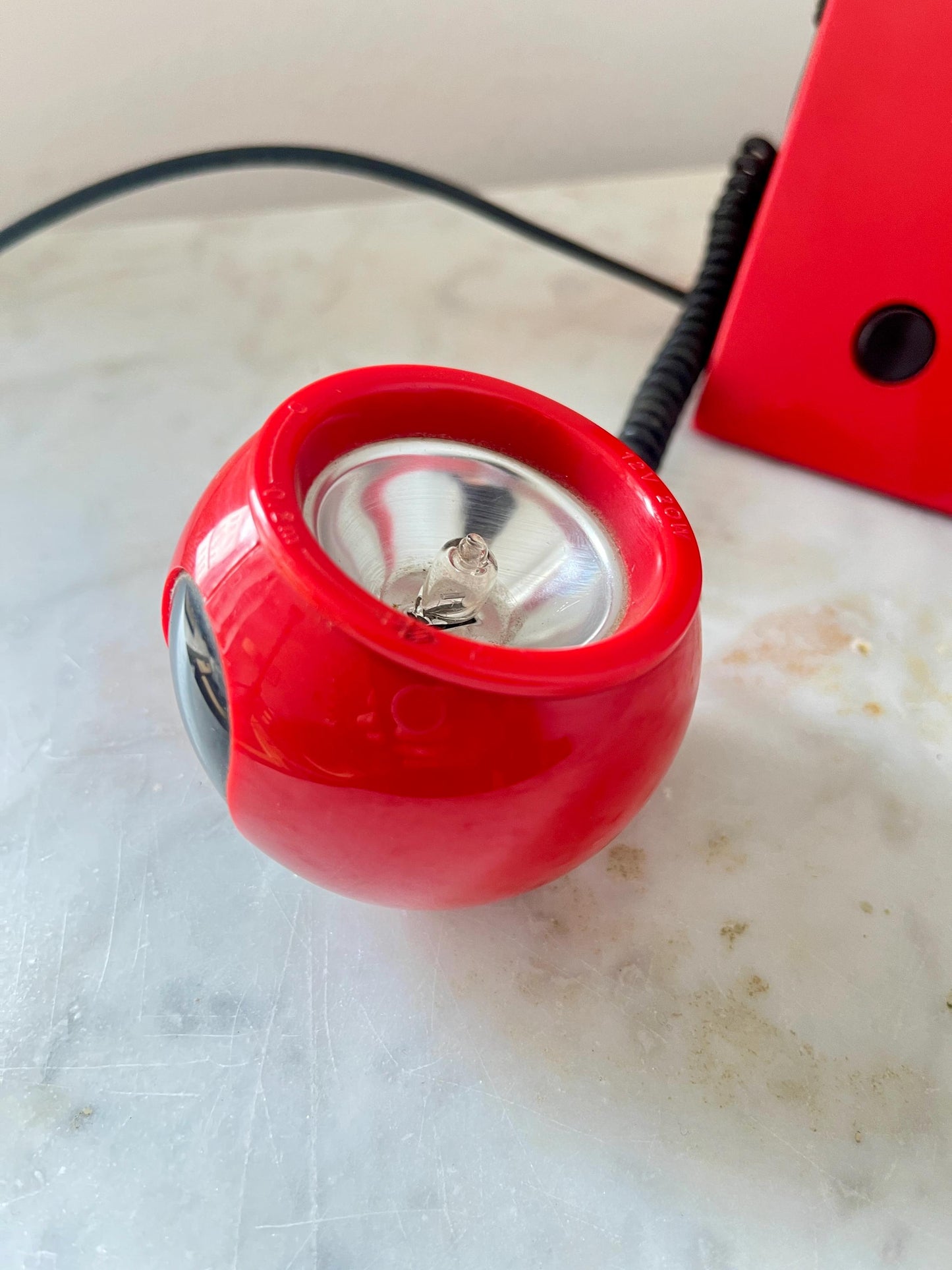 Brilliant Leuchten Space Age Magnetic Table Lamp, Red, Germany, 1980s