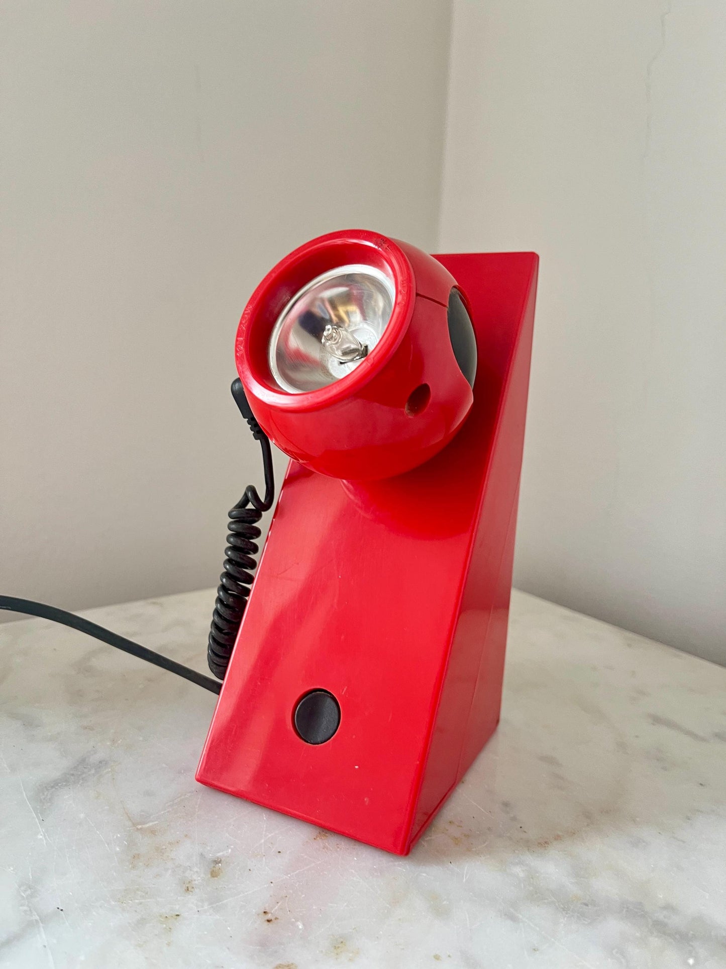 Brilliant Leuchten Space Age Magnetic Table Lamp, Red, Germany, 1980s