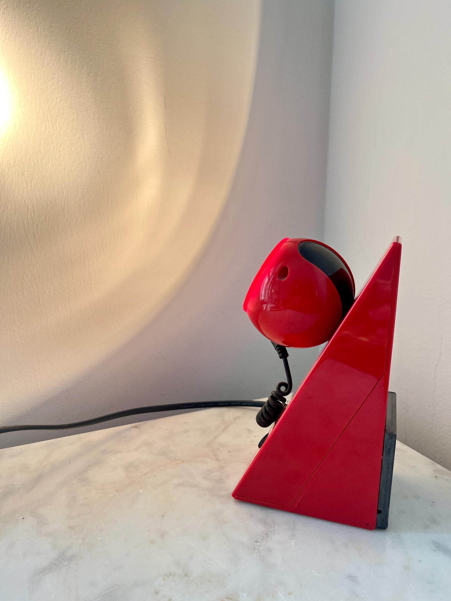 Brilliant Leuchten Space Age Magnetic Table Lamp, Red, Germany, 1980s