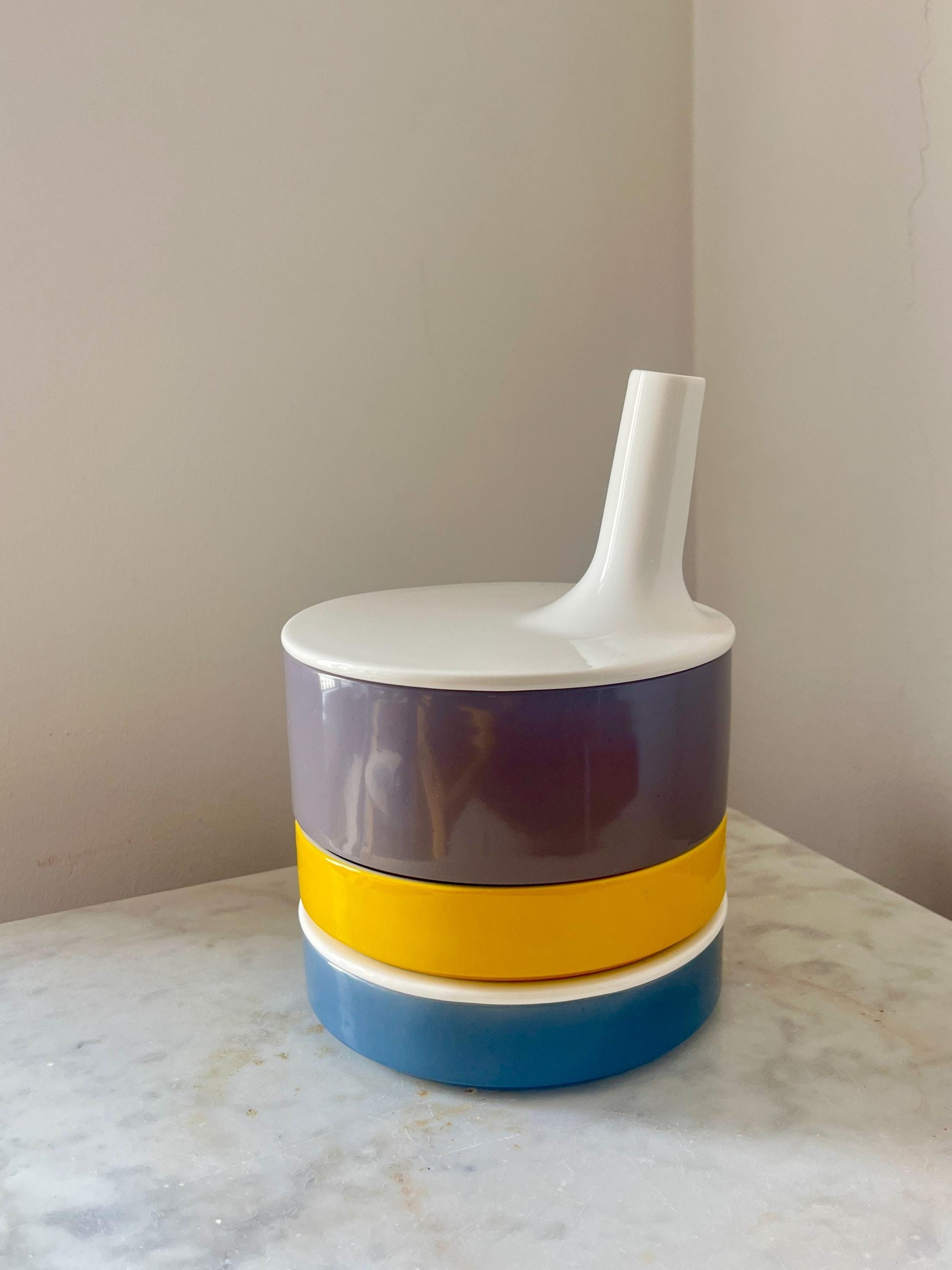 Villeroy & Boch Modular Bathroom Organizer, Ceramic, Germany, 1980s