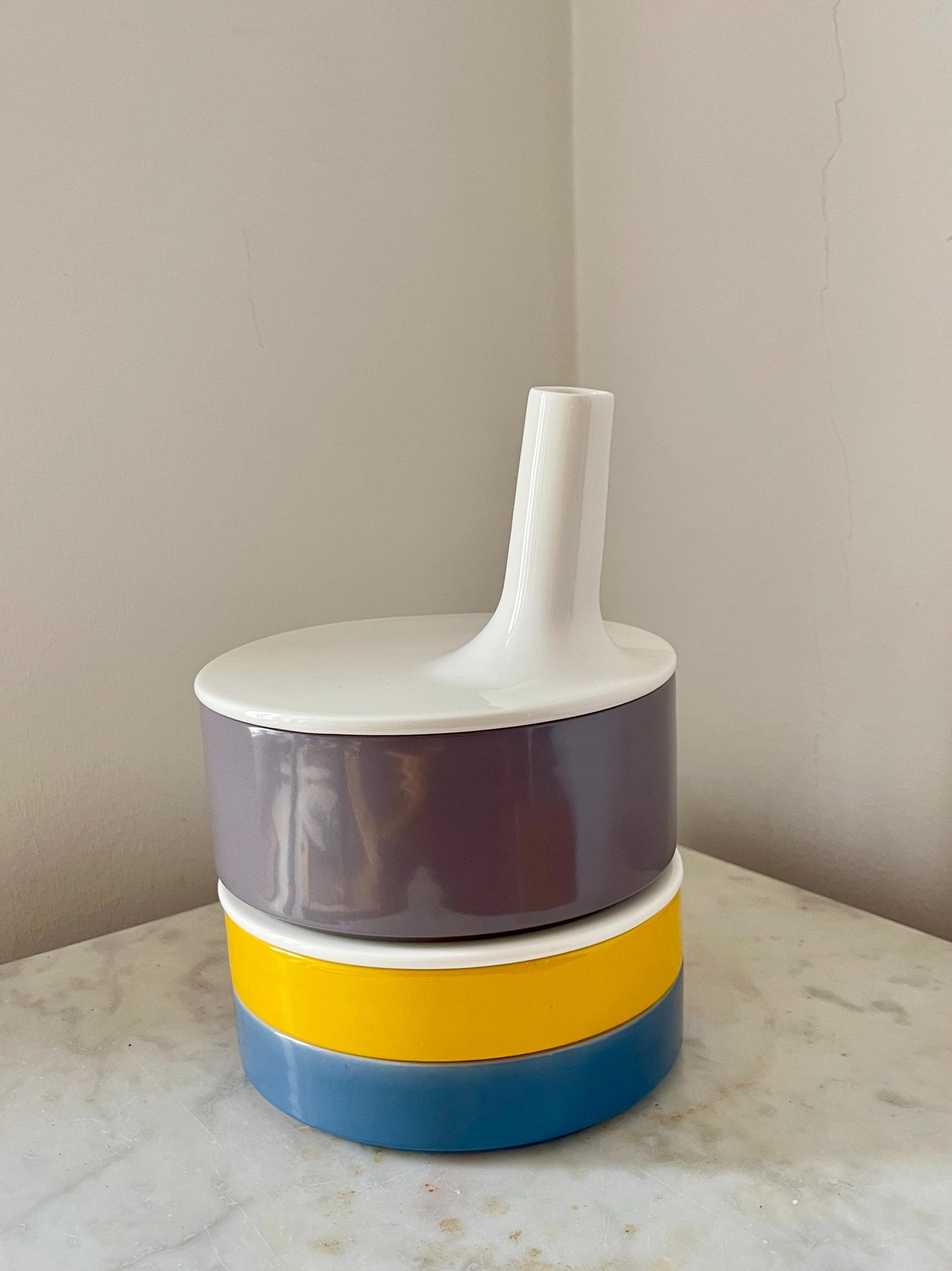 Villeroy & Boch Modular Bathroom Organizer, Ceramic, Germany, 1980s