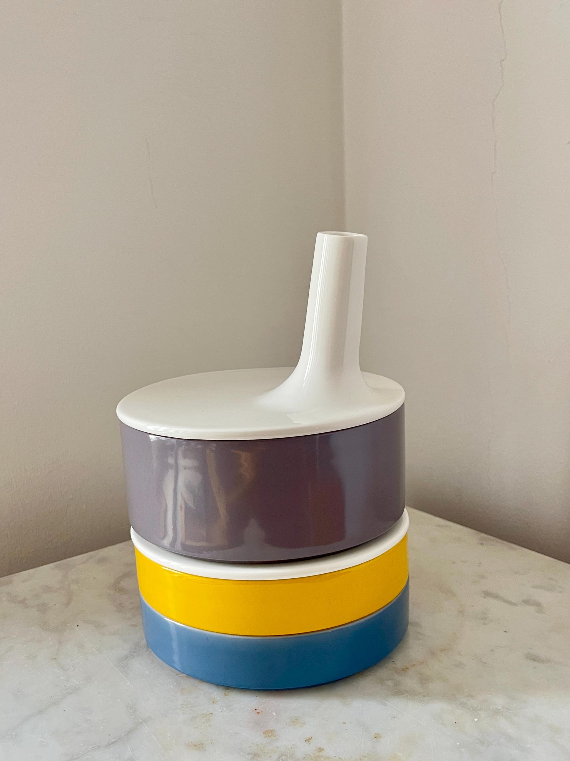 Villeroy & Boch Modular Bathroom Organizer, Ceramic, Germany, 1980s