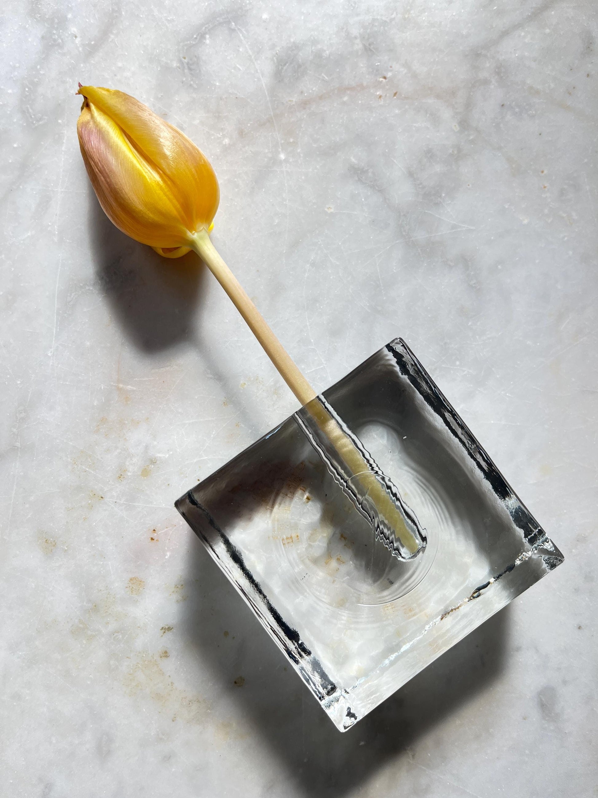 Ice-Block Glass Solifleur Vase, 1960s–70s