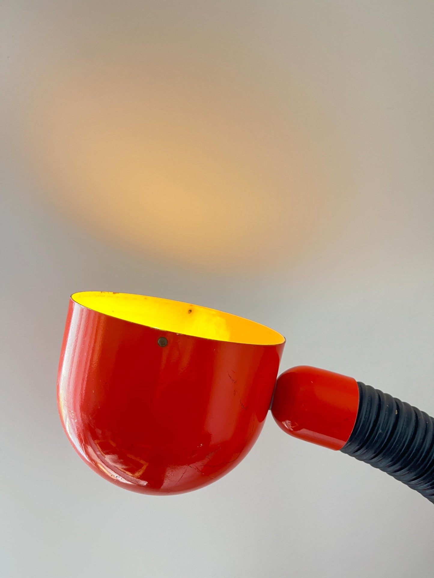 Space Age Orange Gooseneck Table Lamp, 1970s