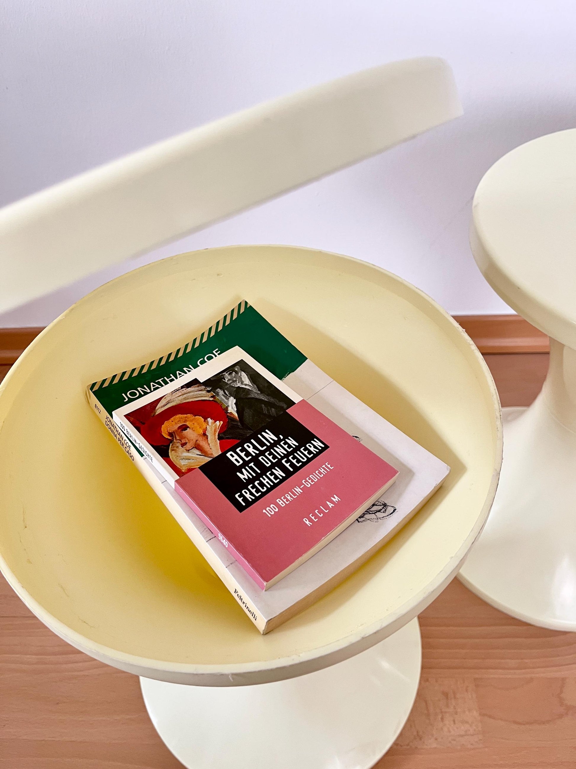 GDR Space Age Tulip Storage Stool, Butter Yellow, 1970s